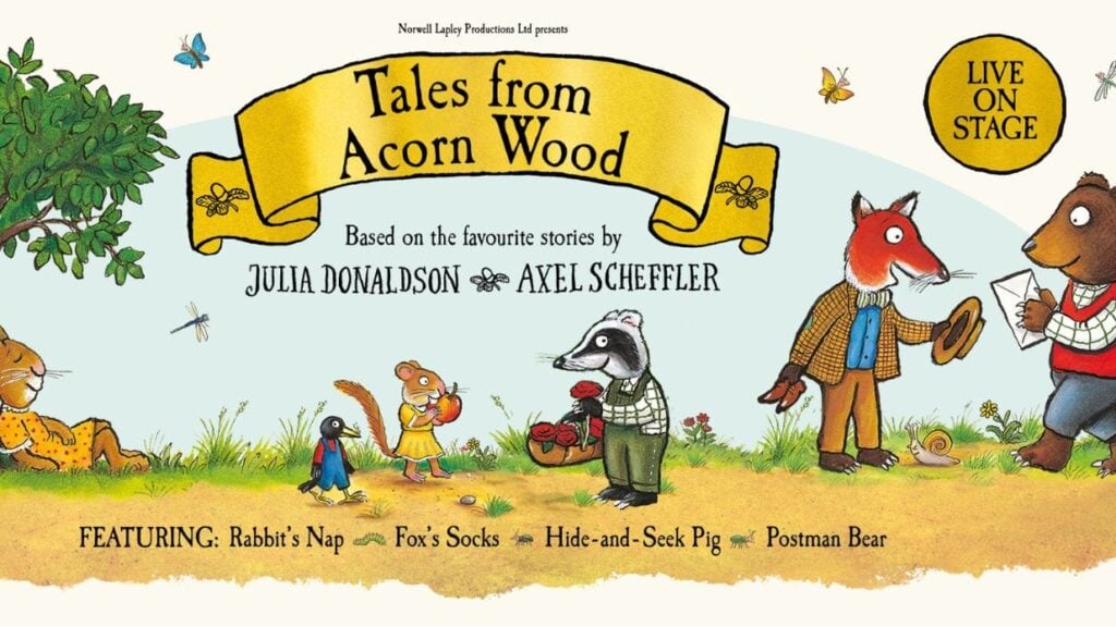 A promo image for the toddler shows tales from Acorn Wood